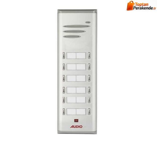 Audio 004849 E12 Basic Serisi Çift Butonlu Zil Paneli 12 li